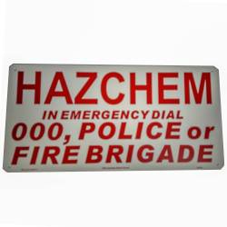 Hazchem Warning Sign