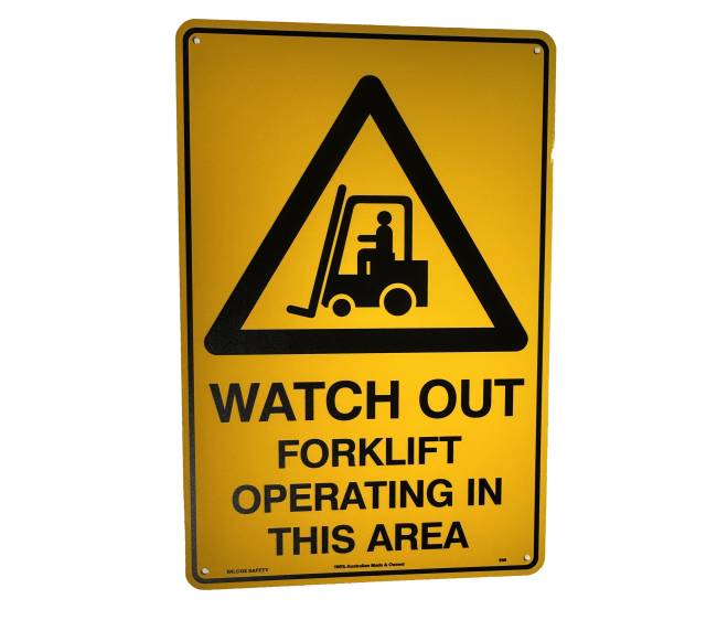 Forklift Operating in this Area Sign