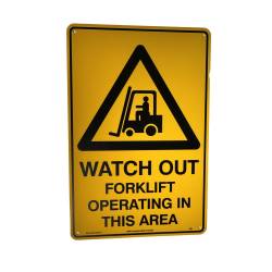 Forklift Operating in this Area Sign