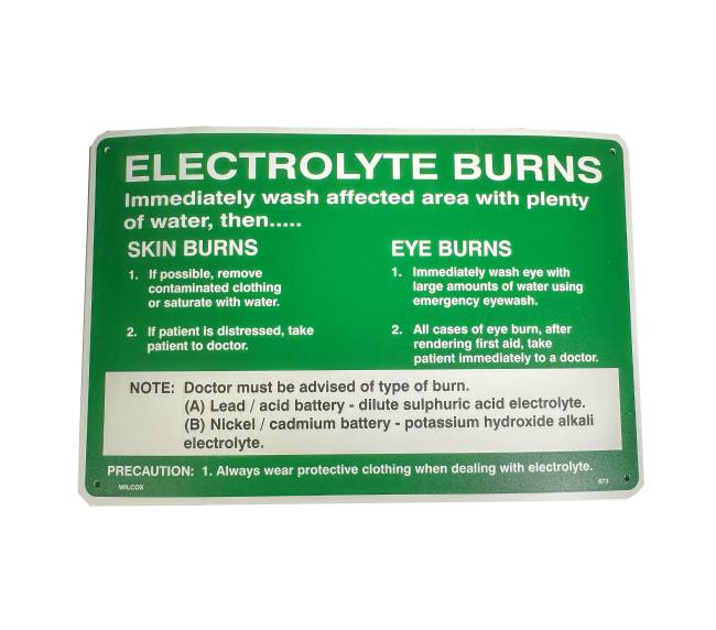 Electrolyte Burns Sign