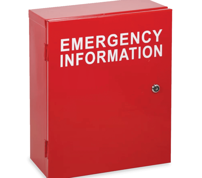 Emergency Information Cabinet